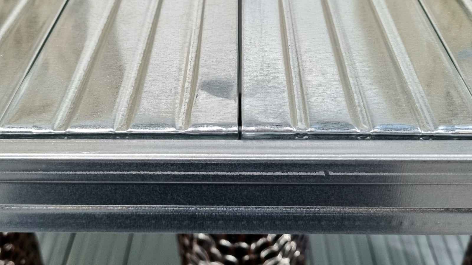 A close up image of a Galvanized Steel Boltless Rack Shelf Level - SIM WIN LIANG Singapore