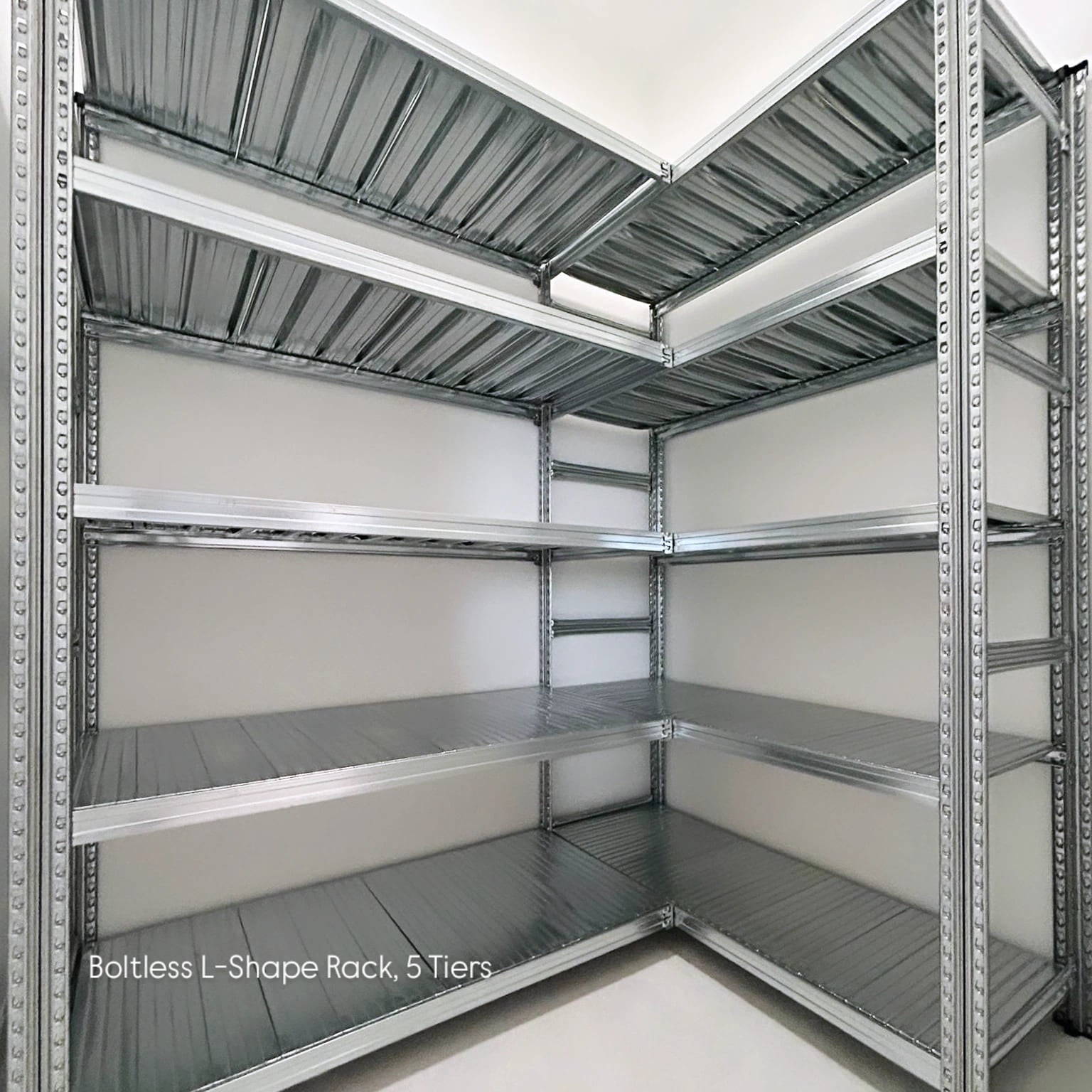 Boltless L-Shape Storage Rack for Singapore Bomb Shelter and Storeroom - SIM WIN LIANG Singapore