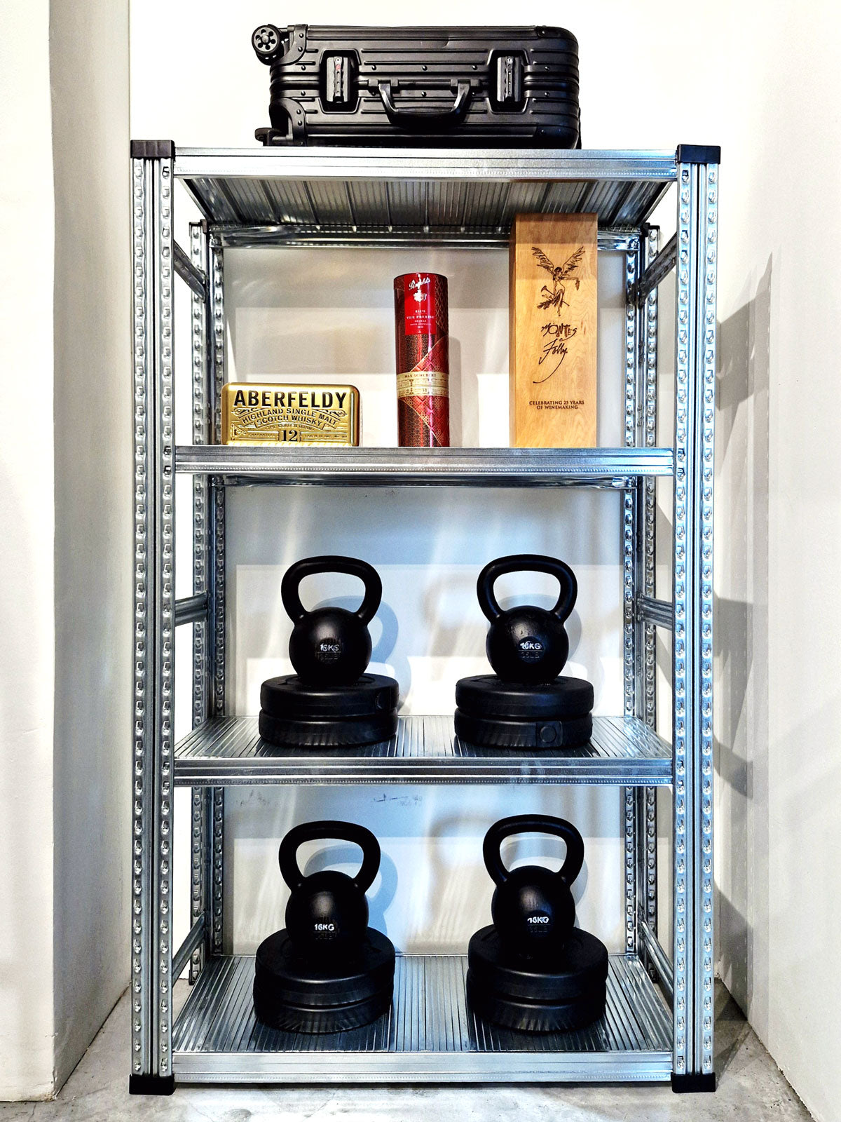 Boltless Storage Rack Lite H158cm Galvanized Steel for Retail Display - SIM WIN LIANG Singapore