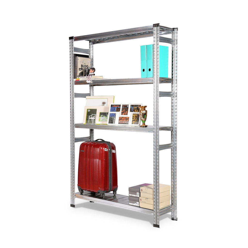 Boltless Rack Silver 4 Tiers for Home, Office and Warehouse Storeroom - SIM WIN LIANG Singapore