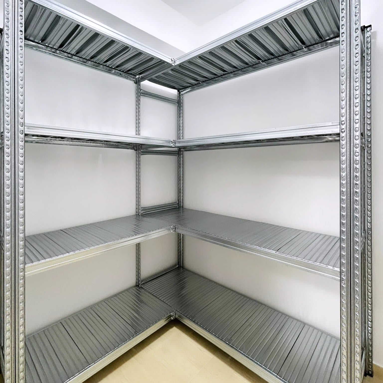 Boltless L-Shape Storage Rack for Singapore Bomb Shelter and Storeroom - SIM WIN LIANG Singapore