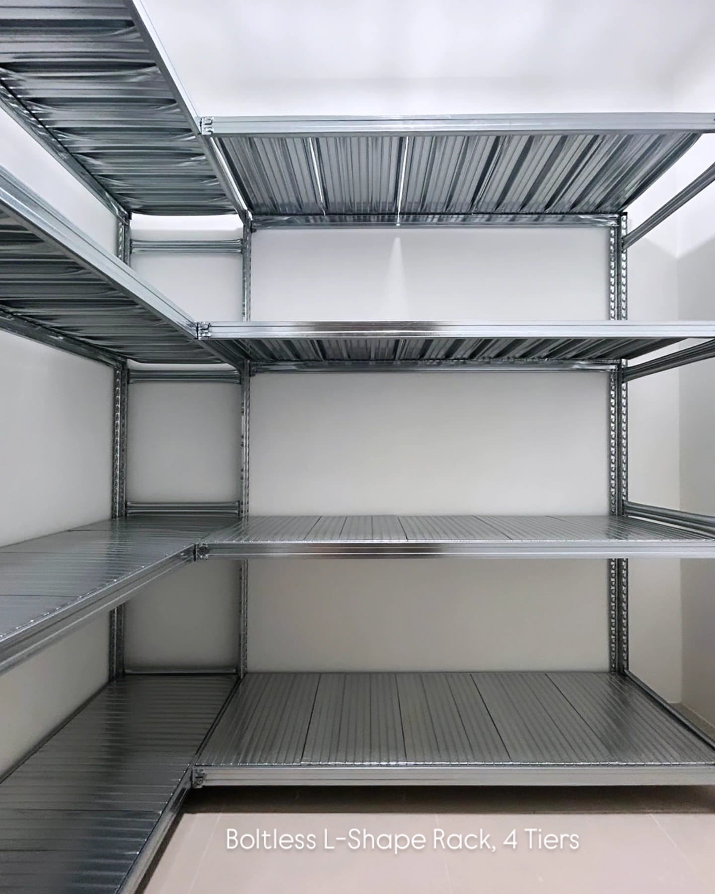 Boltless L-Shape Storage Rack for Singapore Bomb Shelter and Storeroom - SIM WIN LIANG Singapore