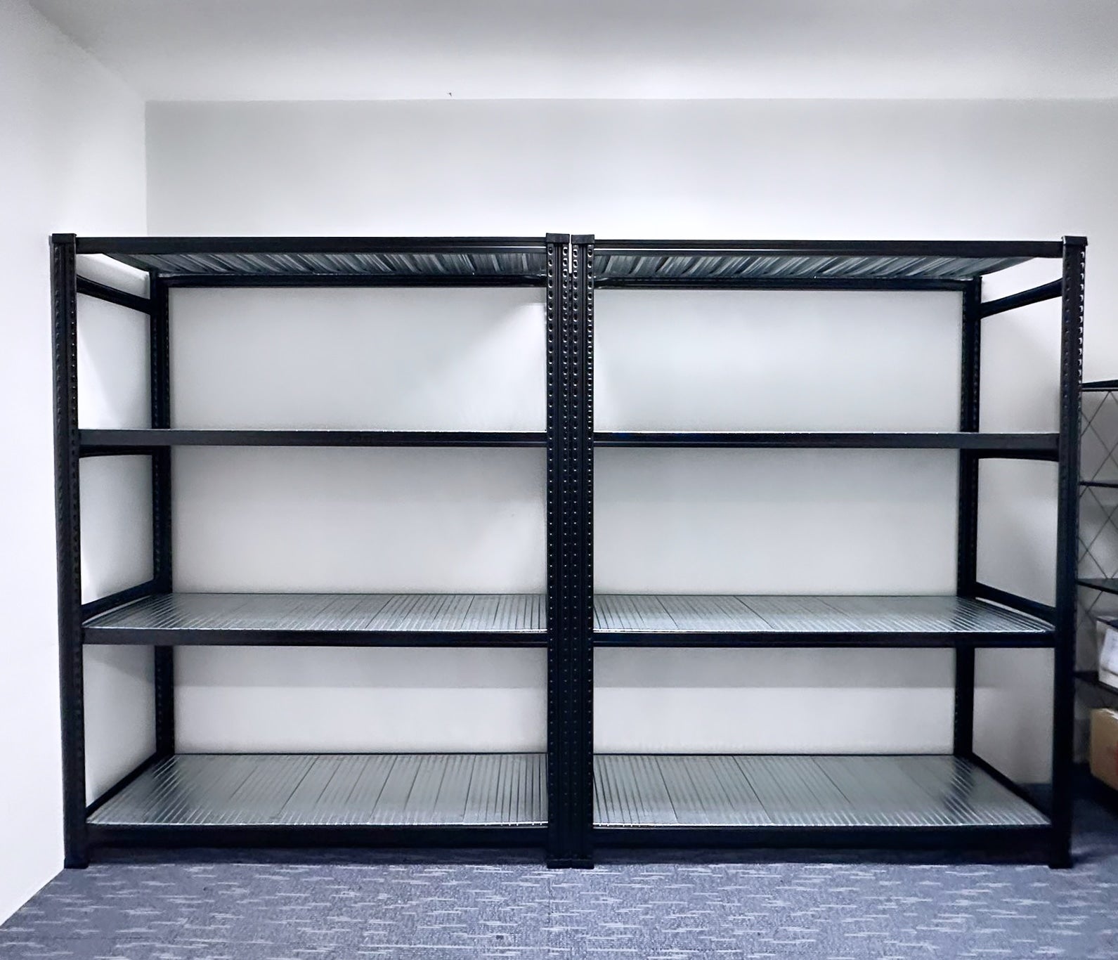 Boltless Storage Rack, Black 4 Tiers for Home, Office, Storeroom and Warehouse - SIM WIN LIANG Singapore
