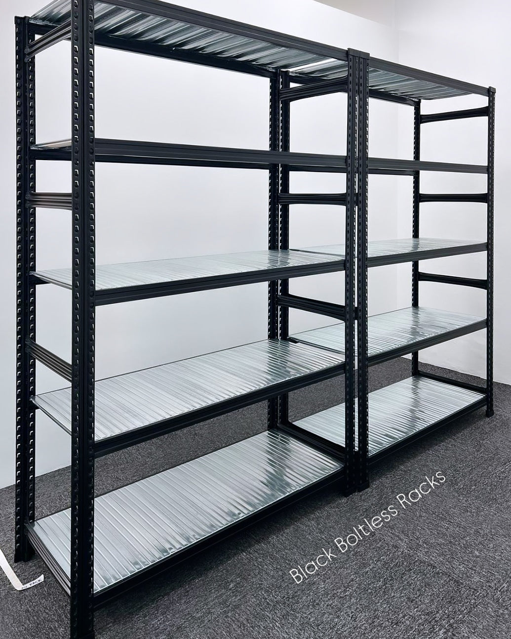Boltless Storage Rack, Black 5 Tiers for Home, Office, Storeroom and Warehouse - SIM WIN LIANG Singapore