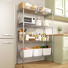 Chrome Wire Shelving Rack 4 Tiers - SIM WIN LIANG Singapore