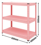Boltless Console Modular Low Shelving Pink - SIM WIN LIANG Singapore