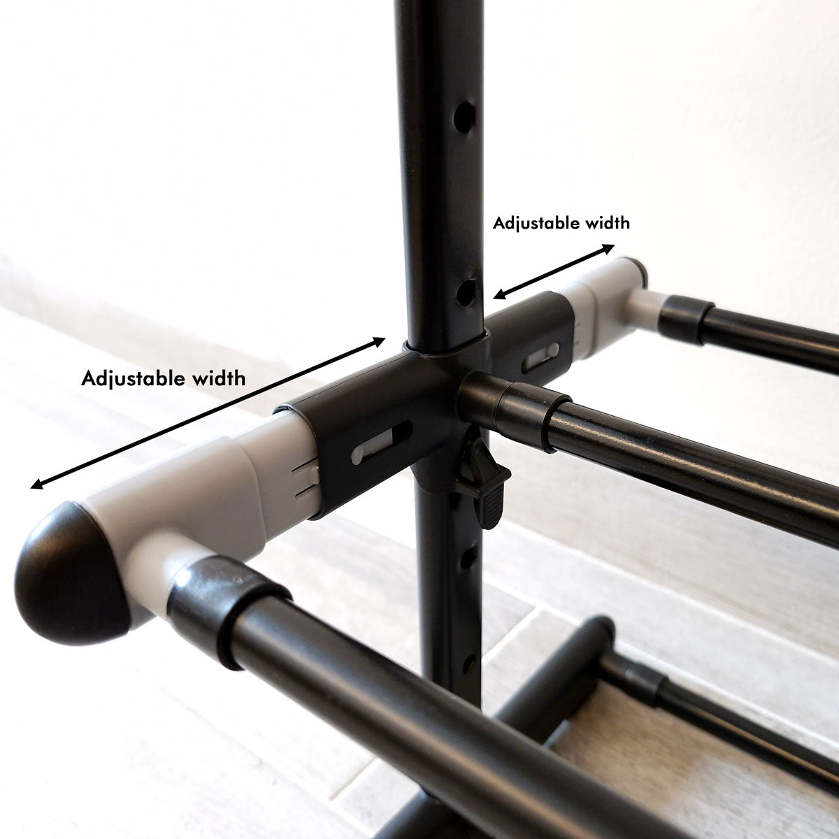 Plastic Extendable Shoe Rack, Adjustable Width - SIM WIN LIANG Singapore