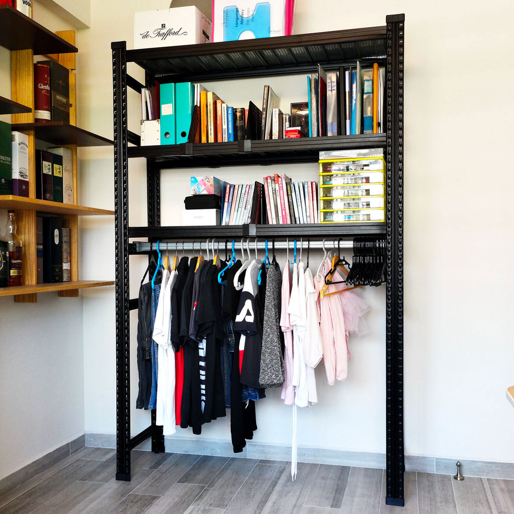 Boltless Clothes Rack, Black | Home Clothes Storage Concept| SIM WIN LIANG Singapore