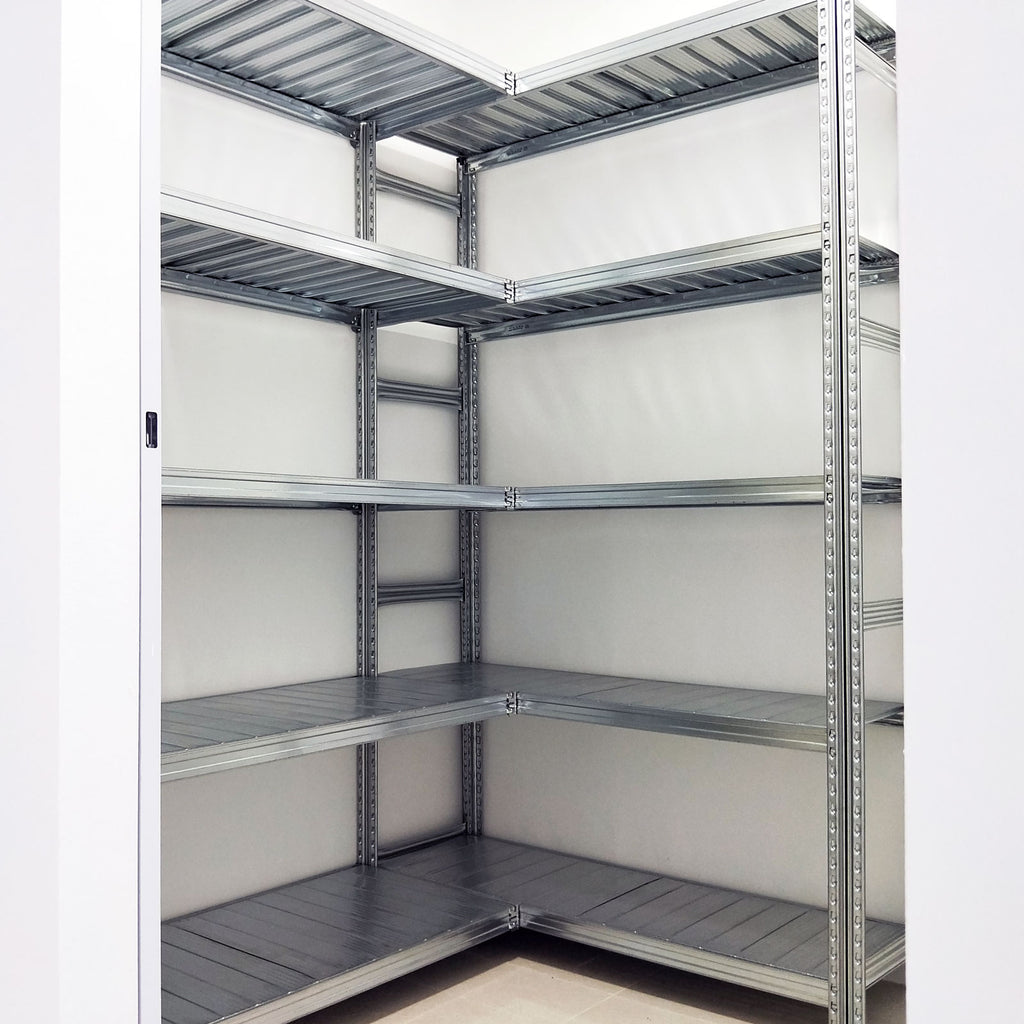 Boltless L-Shape Rack, 5 Shelf Levels | Home Office Storeroom | SIM WIN LIANG Singapore
