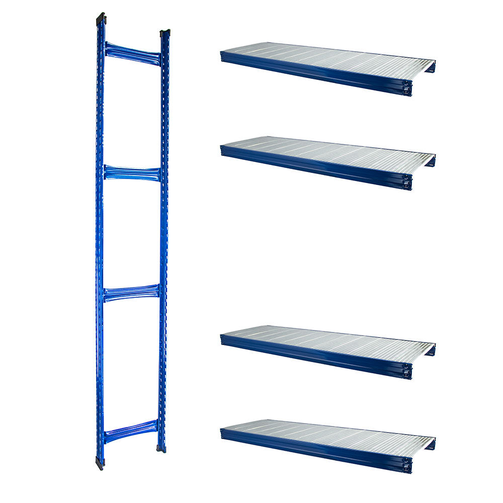 Boltless Rack Extension | 4 Shelf Levels | Blue | SIM WIN LIANG Singapore