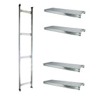Boltless Rack Extension | 4 Shelf Levels | Silver | SIM WIN LIANG Singapore